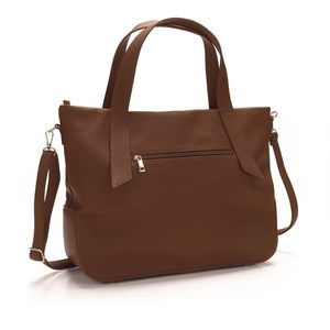 Leather Tote Bag & Handbag ; Trendy Hobo Shoulder Satchel With Top UwU